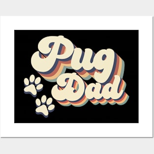 Pug Dad Gift For Lovers of Dogs Posters and Art